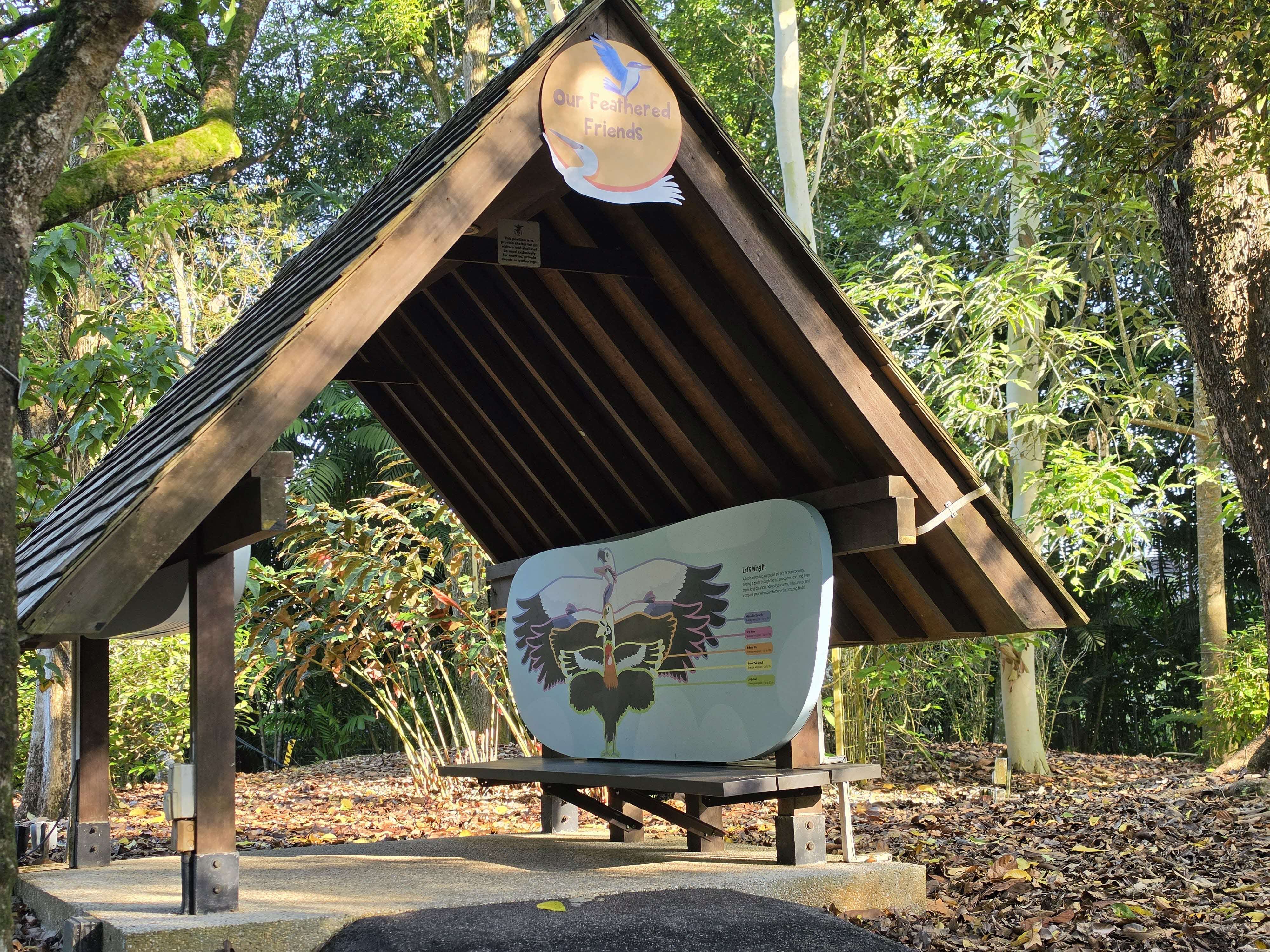 Jacob Ballas Children's Garden Our Feathered Friends shelter